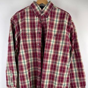 George Straight Wrangler Cowboy Cut Collection Mens Long Sleeve Shirt Size L